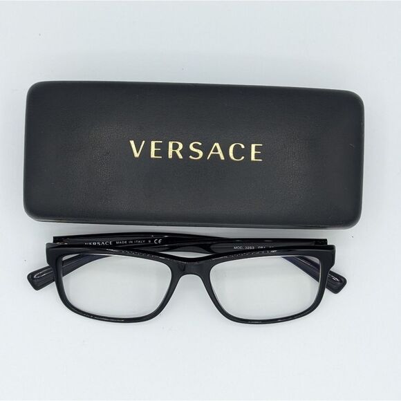 Versace Black Eyeglasses - Picture 1 of 7